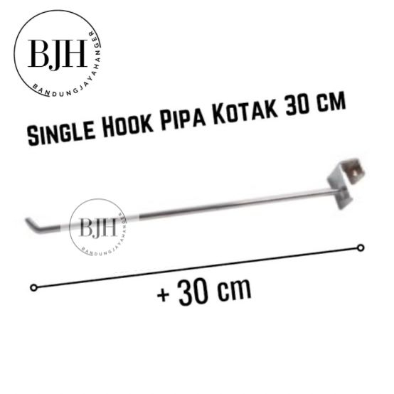 CANTOLAN DISPLAY /CANTOLAN PIPA KOTAK . AKSESORIS CANTOLAN HOLO PIPA KOTAK / SINGLE HOOK KOTAK  30 CM HARGA PER 1 BH