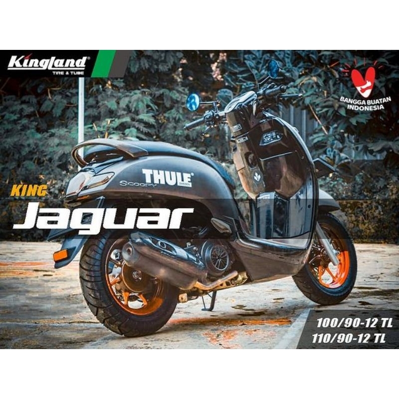 Ban Scoopy Kingland 100/90-12 Jaguar Free Pentil Tubeless Ban Depan Scoopy Freego Ring 12