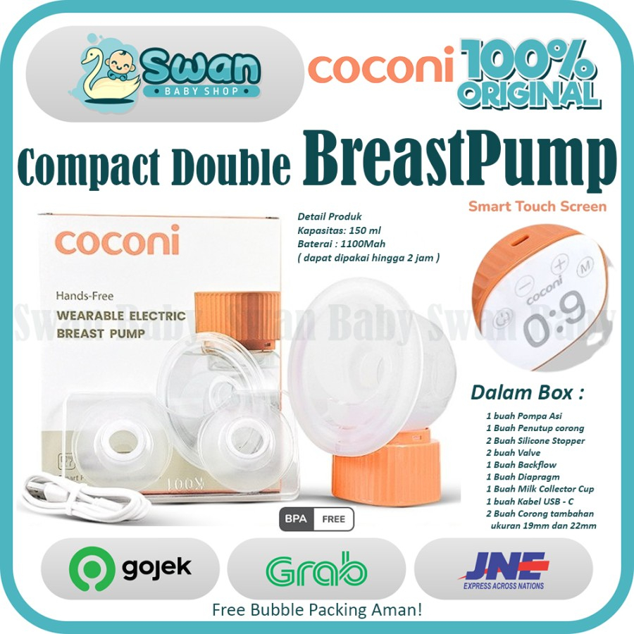 Coconi Hands Free Wearable Electric Breast Pump / Pompa Asi Elektrik