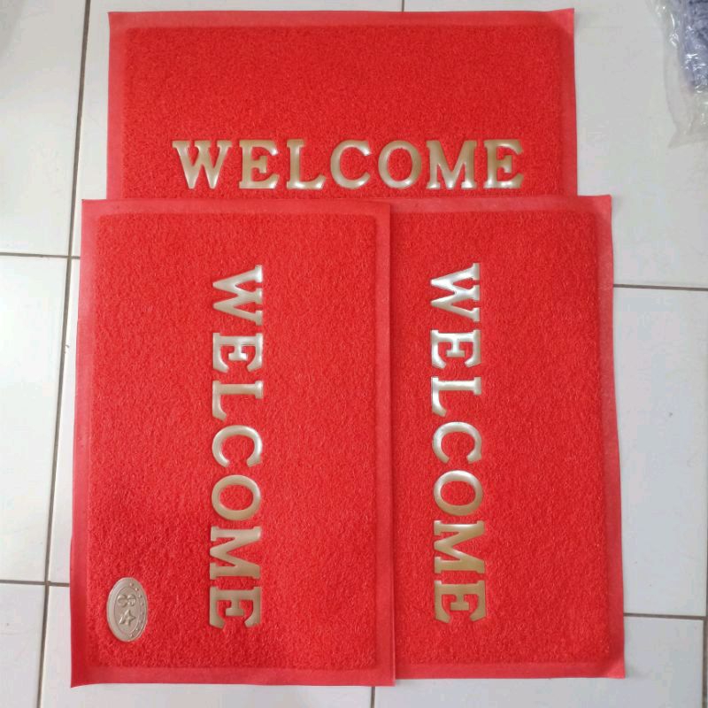 Keset Lantai WELCOME Karet Tipis / Lap Kamar Mandi