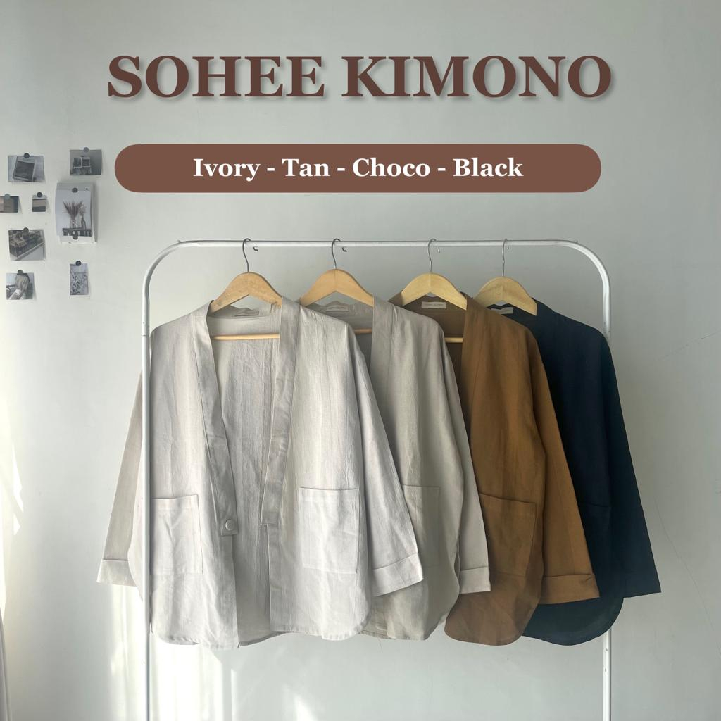 SOHEE Kimono Outer I Luaran Outer Blazer Berbahan Linen  [YEPPUOUTFIT]