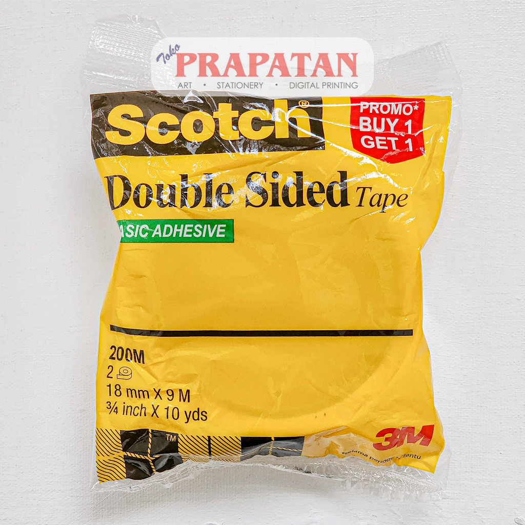 

Scotch 200M Double Tape 18mm x 9m | Perekat Dua Sisi | Selotip