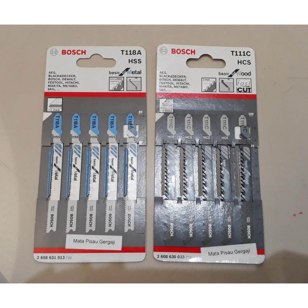 BOSCH T118A Mata JIgsaw - Jigsaw Blade Besi Basic for Metal