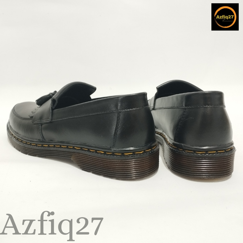 Sepatu Docmart Formal Pantofel Casual Loafers Hitam Doff Kerja Kantor Kuliah Fashion Original Azfiq27 Doctmart Doff 01