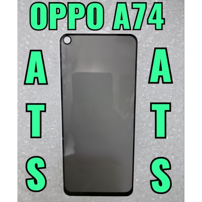 Tg Spy Temper Kaca Tempered Glass Oppo A74 Oppo A95 Tempered Glass Physical Rein Forcement Technology No Broken Edge Tempered Glass Screen Protector Glass Privacy Anti-Spy Oppo A74 Oppo A95