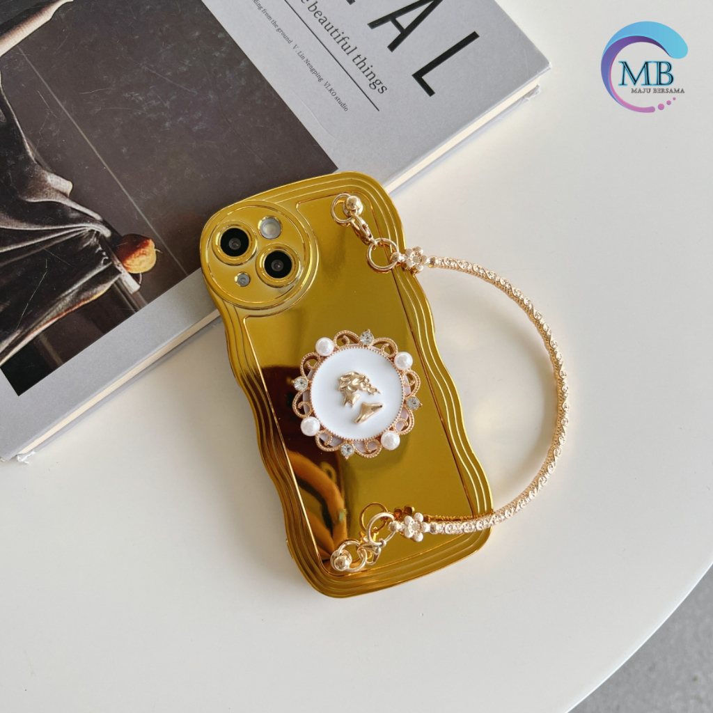 CASE WAVE MODEL TAS JINJING POPSOCKET 3D STAND GOLD FOR OPPO A16 A17 A17K A5 A9 A57 A77S A3S C1 A5 A5S A7 A11K A12 2PRO A31 A8 A71 A83 MB5060