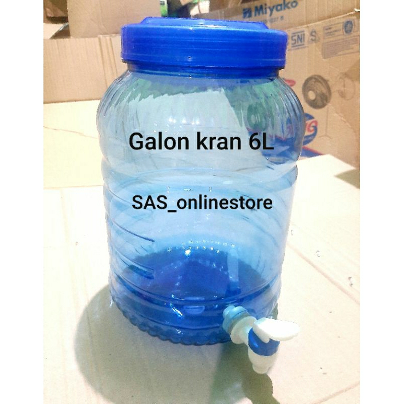 Galon air kran 6L/Tempat air kran 6L