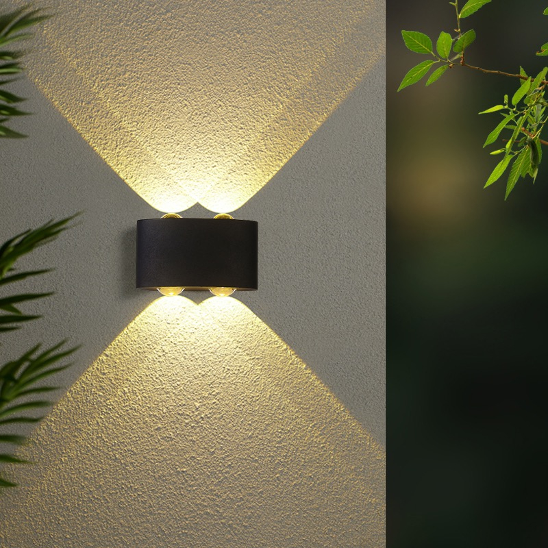 Home Lighting Lampu Dinding Taman Outdoor COB 4 MATA / 6 MATA Lampu Hias Rumah Aluminium Anti Air Lampu Dinding Minimalis LED Wall Light