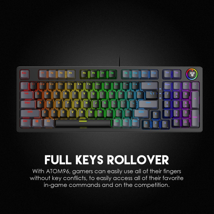 Fantech ATOM96 MK890 RGB Keyboard Gaming Mechanical Full Size