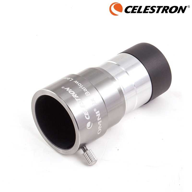 Lensa Barlow Teleskop 2x Eyepiece 1.25 Inch Lensa Double Pembesar Objek Aksesoris Teleskop Desain Ergonomis