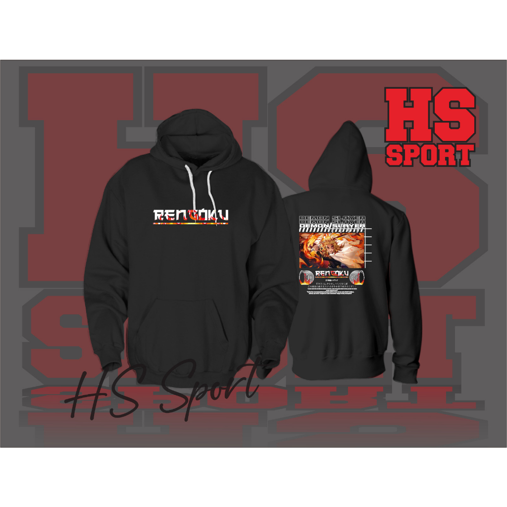 JAKET HOODIE DEMON SLAYER - JAKET HOODIE RENGOKU