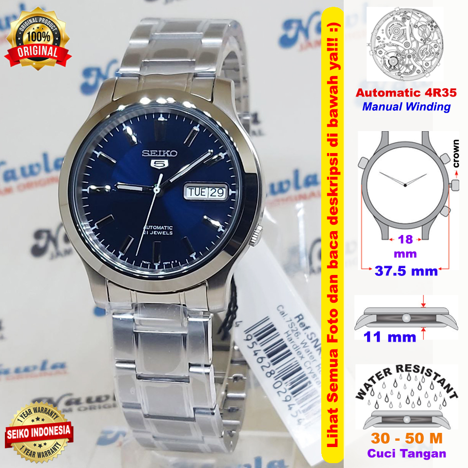 Seiko 5 Automatic SNK793K1 Blue Dial - Jam Tangan Pria SNK793