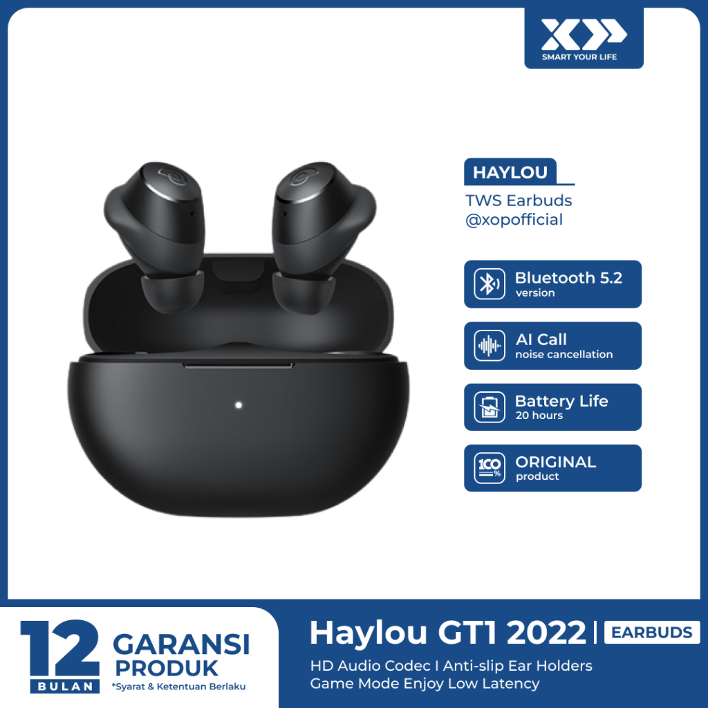 Haylou GT1 2022 True Wireless Earbuds Call Noise Cancellation Original