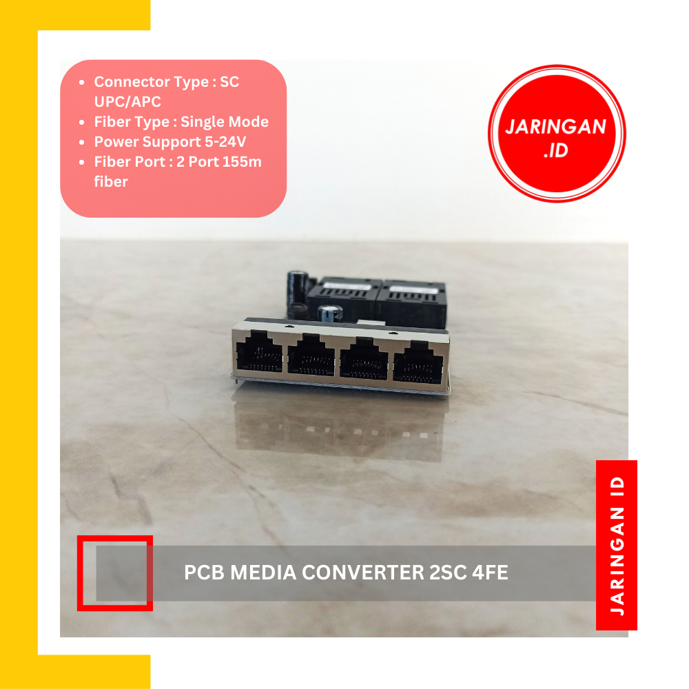 BOARD HITAM MEDIA CONVERTER 2 PORT FO 4 PORT LAN 10/100M