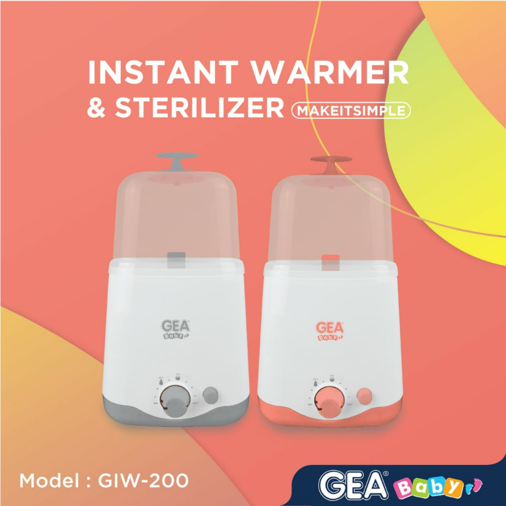 GEA Baby Instant Bottle Warmer &amp; Sterilizer GIW-200 / penghangat botol susu / pemanas susu / pemanas makanan / sterilisasi uap