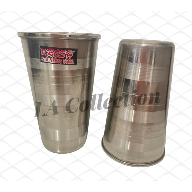 GELAS STAINLESS STEEL TEBAL ROSH JUMBO 500ML / GELAS TUMBLER ROSH / MUG BIDDING JUMBO