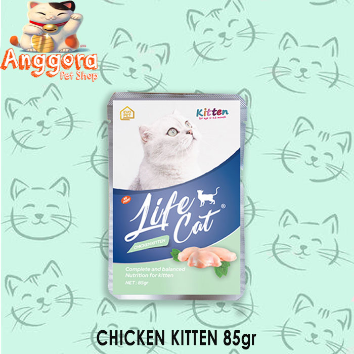 Makanan kucing basah Life Cat Pouch 85gr all varian 24PCS