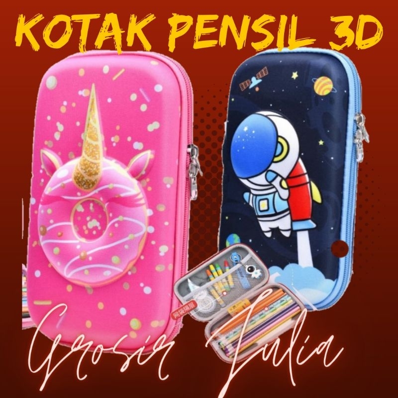 Kotak Tempat Pensil 3D Timbul