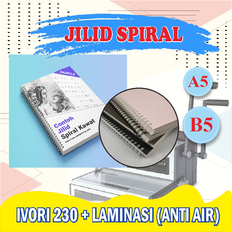 

Jilid Spiral Kawat Ukuran A5 dan B5