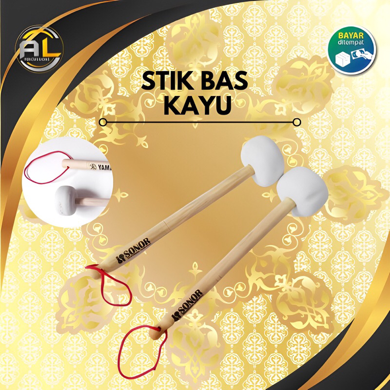 STIK BASS HADRAH - STIK BASS KAYU - STIK DRUMB