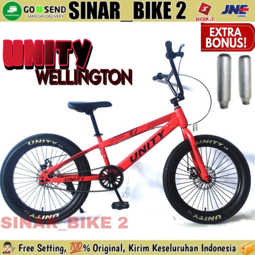 Sepeda Anak Laki BMX UNITY WELLINGTON 20 Inch Rem Cakram Ban Jumbo 3.0