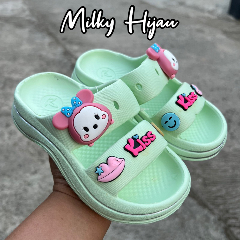 (LIVE) Sandal Fuji Wedges Anak Disney tsum tsum Milky