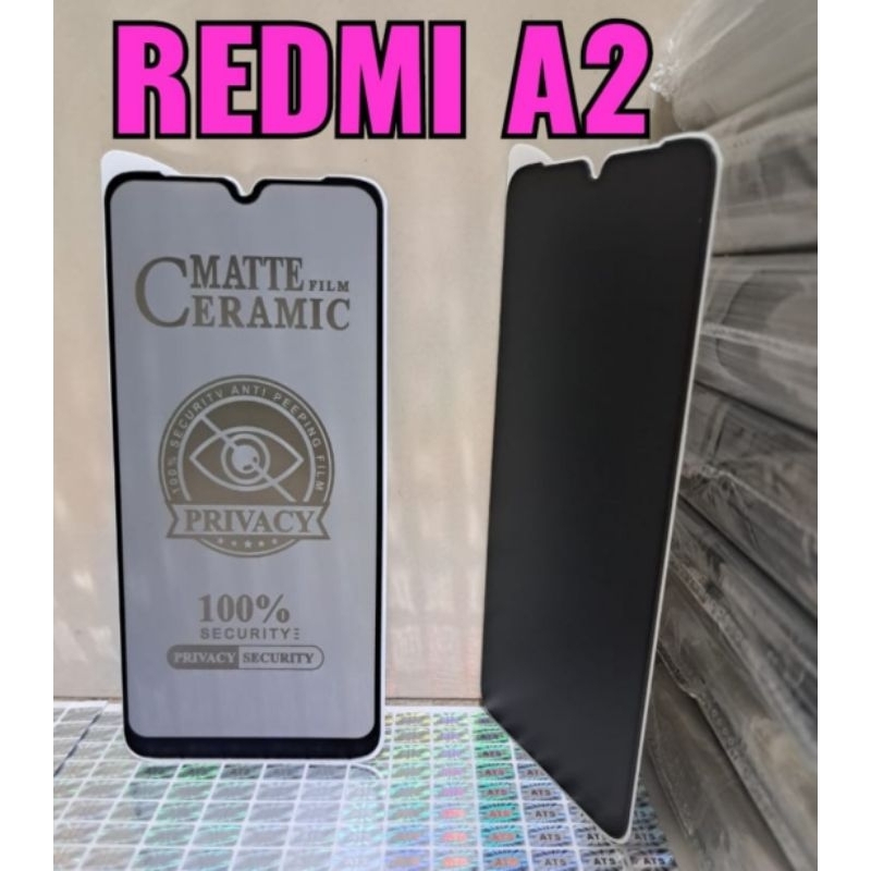 Tg Spy Tg Anti Gores Redmi A2 ★★★★★★ , Barang Stock Ready , Di Varian Banyak Tipe , Langsung Pesan Aja , Silakan Di Pilih  , Tg Temper Anti Gores Anti Pecah Tempered Glass Matte Film Ceramic Tg Privacy Anti Spy, Tg Melindung Layar Handphone Depan Anti-Spy