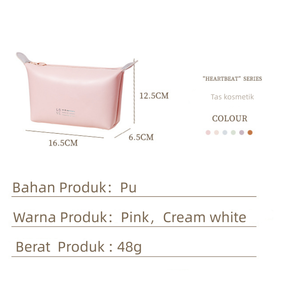 Tas Kosmetik PU Cosmetic Tas Make Up Korea  Pouch Cosmetics Wanita Bag Kecil