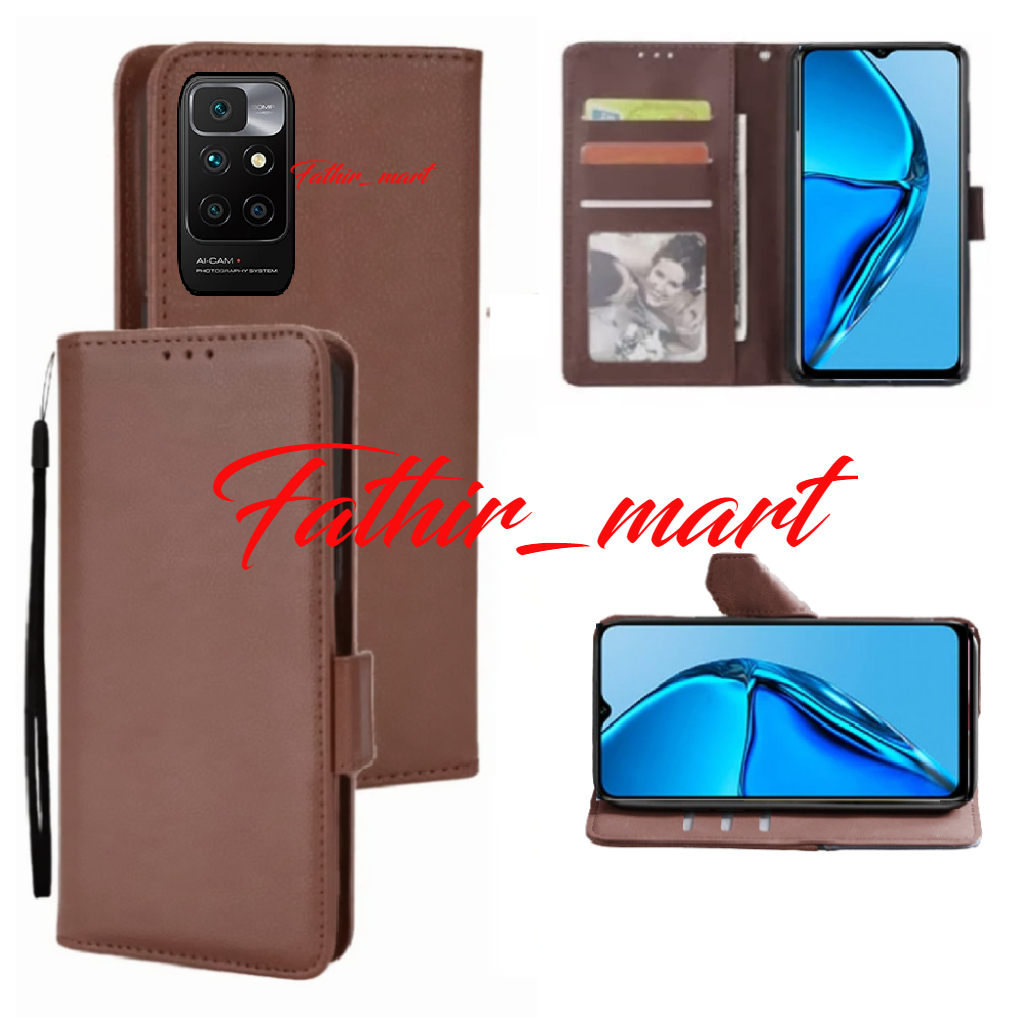 Case Dompet Hp XIAOMI REDMI 10 Case Leather Flip case Cover Kulit Casing Dompet