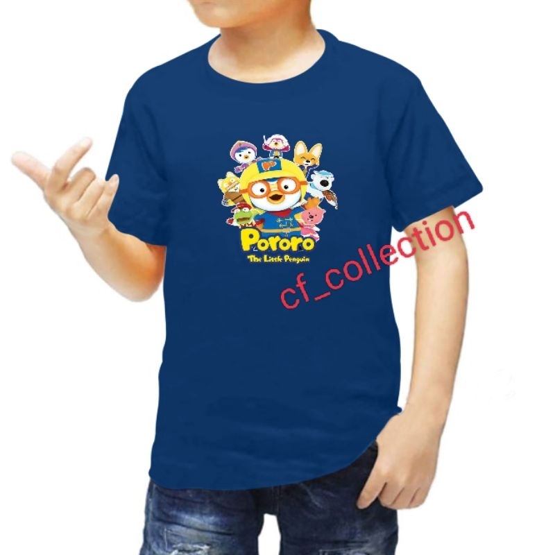 KAOS PORORO ANAK LAKI LAKI 1-12 TAHUN