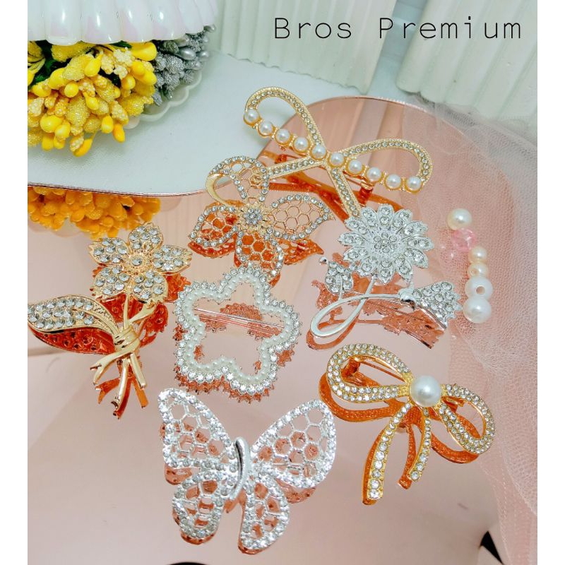 Tuspin bros mutiara pin broch pearl import murah