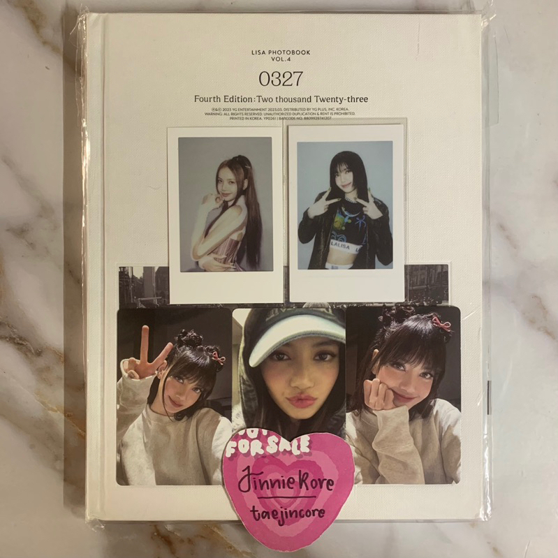 LISA 0327 PHOTOBOOK VOL.4 FOURTH EDITION : TWO THOUSAND TWENTY THREE RANDOM PHOTOCARD SELCA FULLSET 