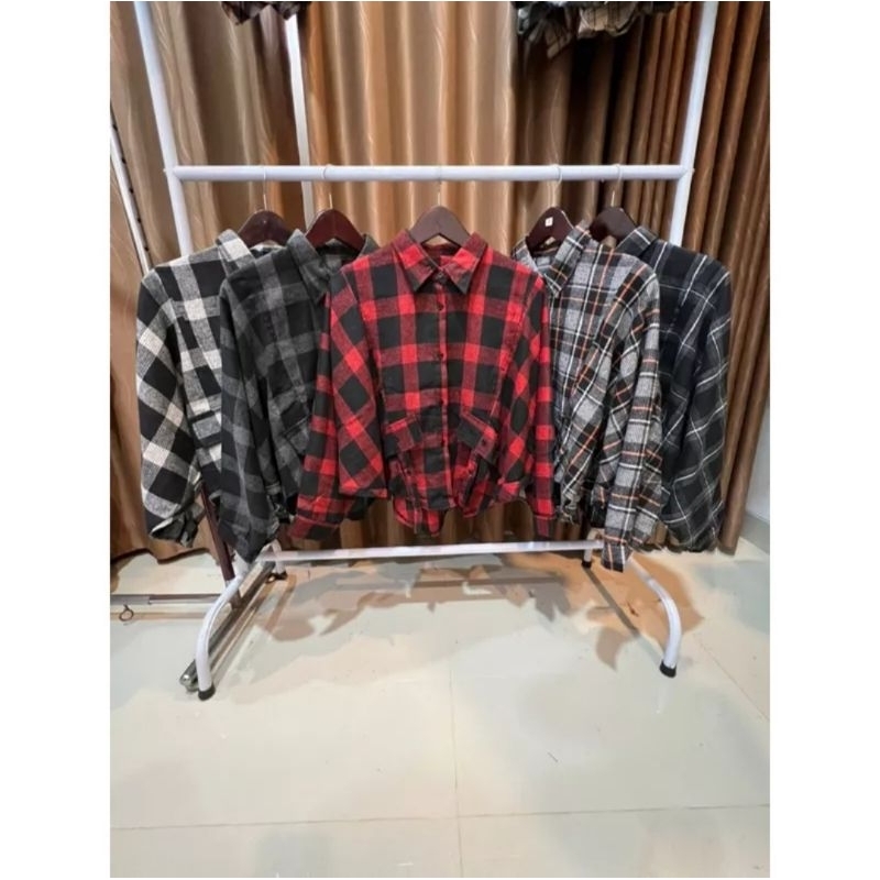 KEMEJA BATWING KOREA TERBARU//OUTER BALON//KEMEJA FLANEL WANITA//KEMEJA OVERSIZE
