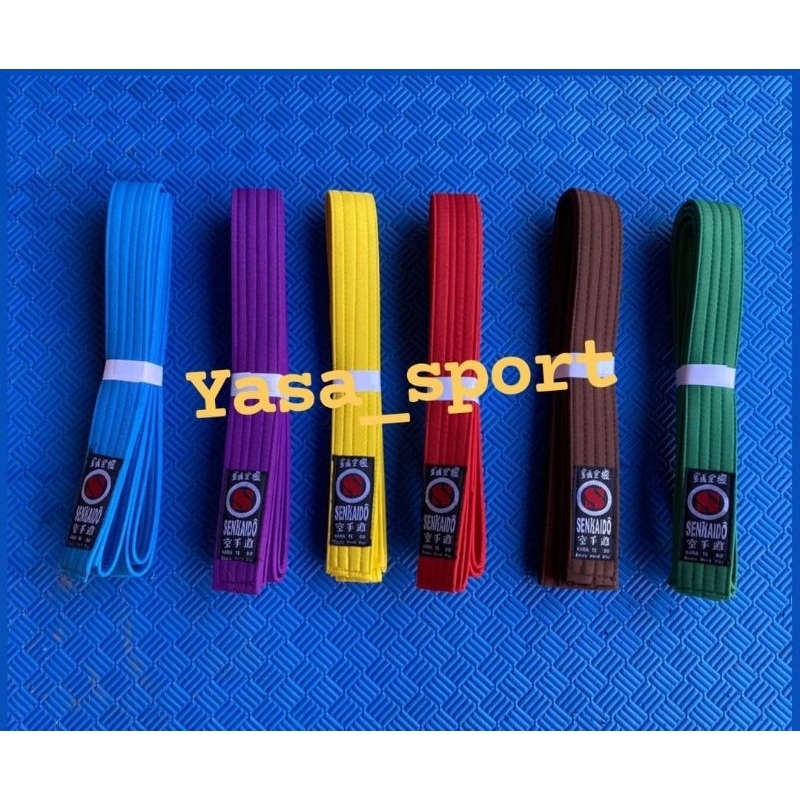 Sabuk karate warna senkaido // sabuk kenaikan tingkat karate // sabuk karate warna
