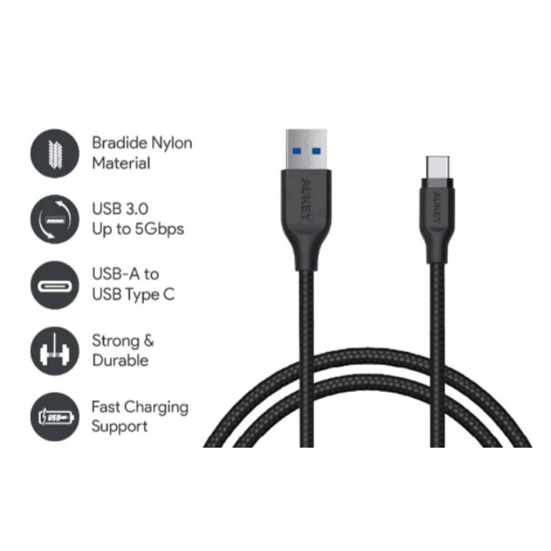 Kabel Charger Type-C Aukey CB-AC1 1.2m