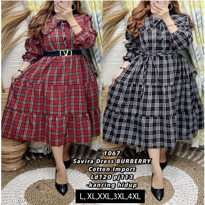 Dres jumbo ld 120 motif kotak wanita lengan panjang untuk lebaran terbaru 2023 bisa bayar ditempat