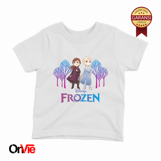 KAOS ANAK FROZEN ELSA Umur 1-12th Cotton Combed 30s