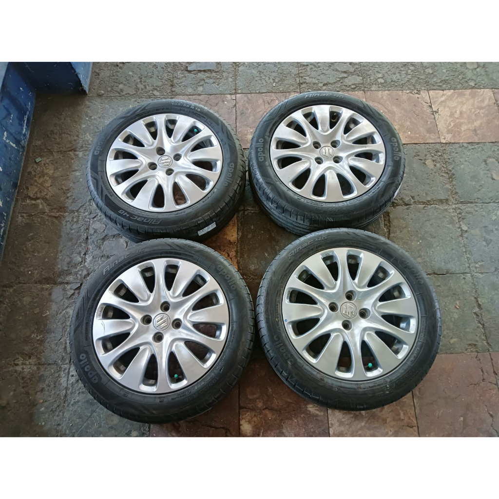 VELG BEKAS STD BALENO R16X6 LUBANG 4 PCD 4X100 ET50 +BAN 195 55 R16