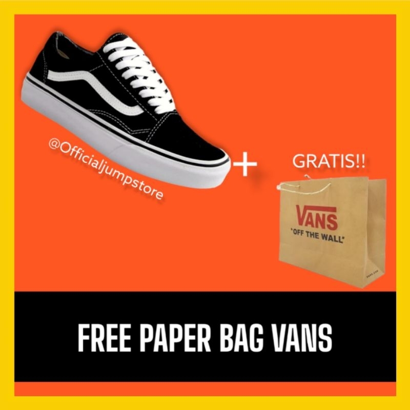 [BISA COD] VANS OLDSKOOL CLASSIC BLACKWHITE PREMIUM