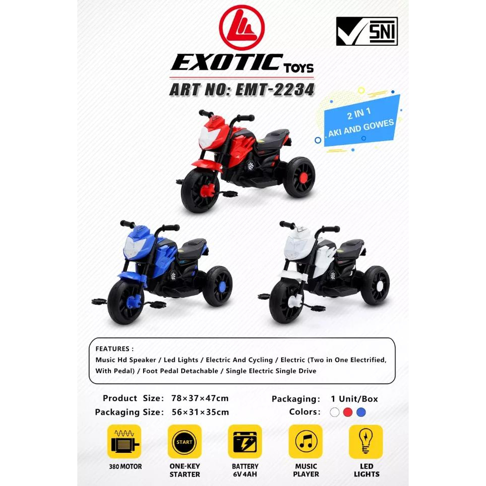 Exotic Motor Accu EMT2234 - Motor Aki Anak