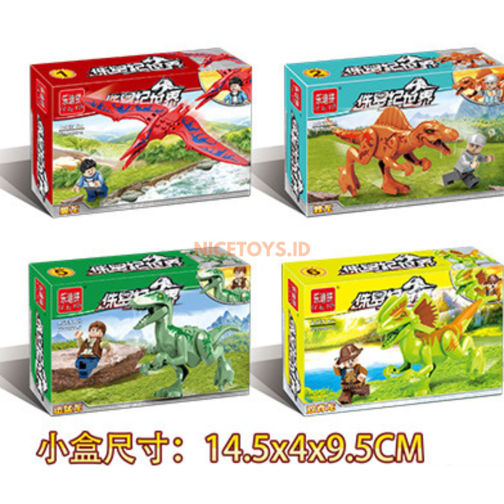 Mainan Block Dinosaurus JZ12080 Mainan Balok Susun Bricks Block Dinosaurus Mainan Dinosaurus Puzzle Dinosaurus