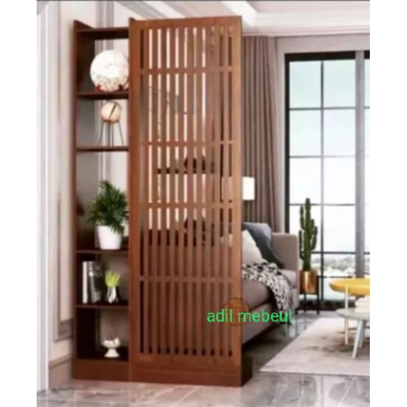 Pembatas ruangan tamu | Rak partisi ruangan modern