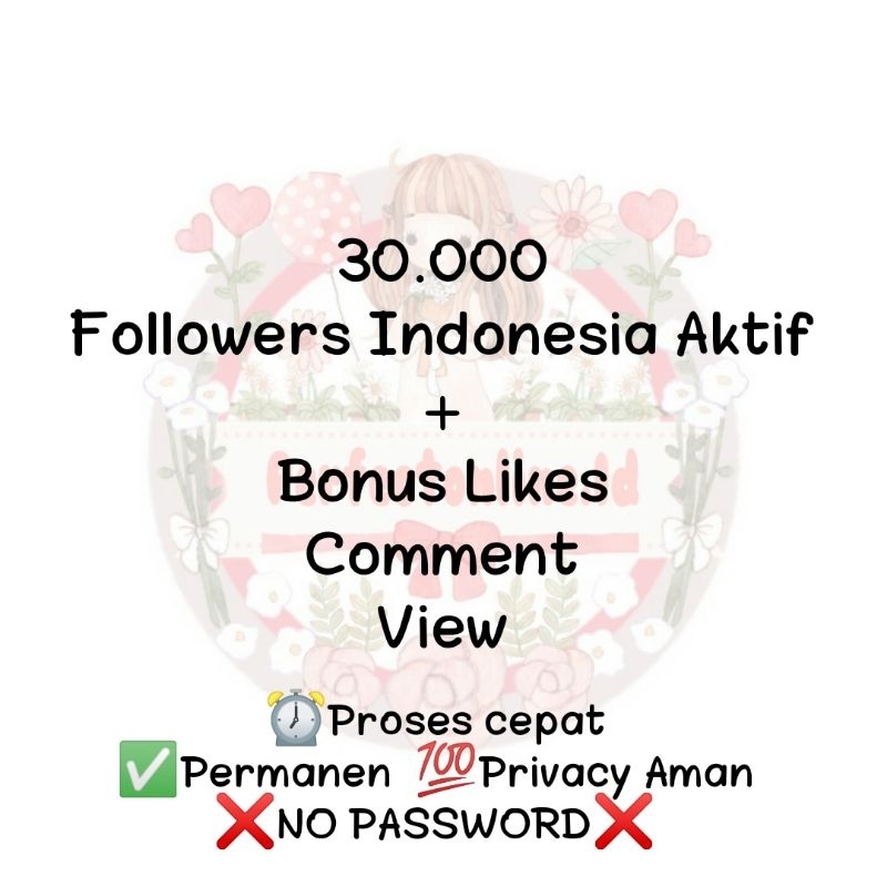 100K Followers instagram Indonesia Aktif Permanen  [NO DROP]