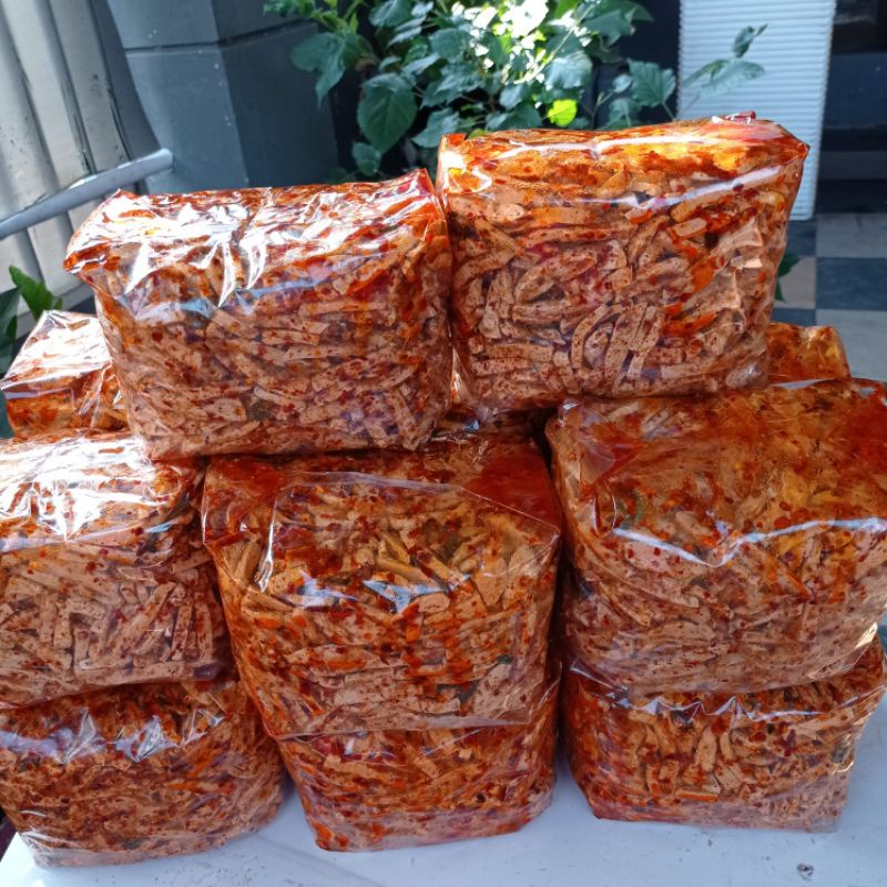 

( COD )isi 500 gram BASRENG Kriuk Extra Pedas Daun Jeruk dan Original Daun Jeruk VIRAL