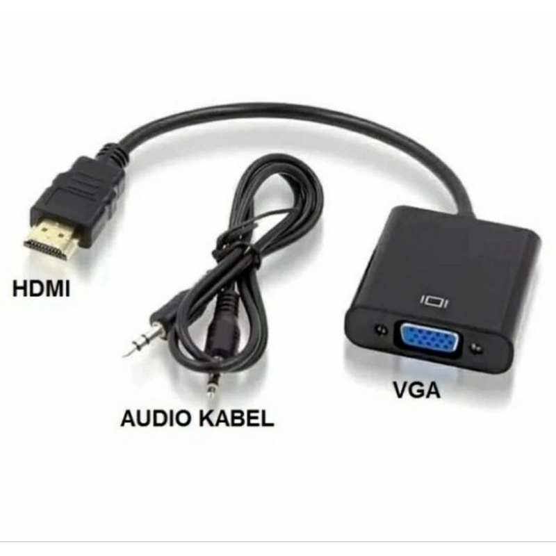 CONVERTER HDMI TO VGA WITH AUDIO / KABEL HDMI TO VGA + AUDIO