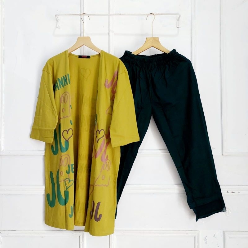 Setelan Combed 20s Terbaru AKU KARISSA // Set Cel Combed XL Motif // Kaos Combed 20S Premium