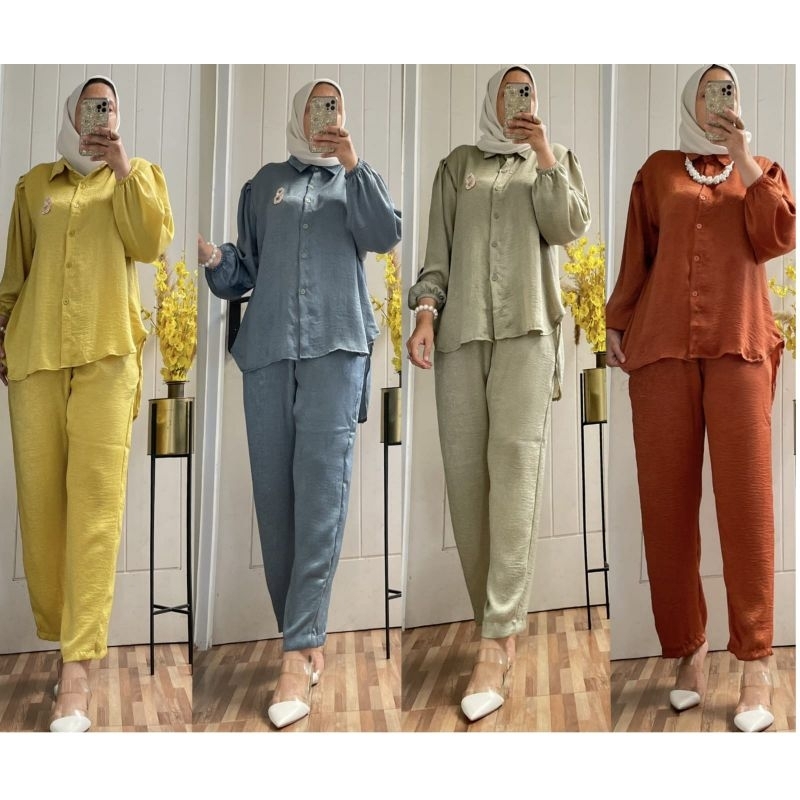 Dalia Set celana shimer original product