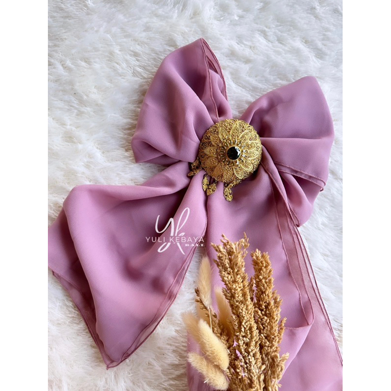 Selendang/ ikat pinggang kebaya Sifon Sutera Crep