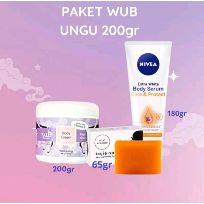 PAKET WUB BODY CREAM + KOJIE SAN + NIVEA LOTION