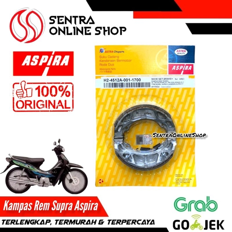 Kampas rem belakang supra grand original aspira